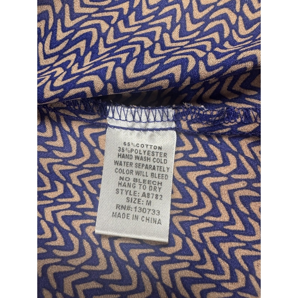 Umgee Tank Top Womens Medium Sleeveless Chevron Print Flowy Lightweight Blouse - Picture 6 of 7